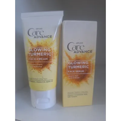 Glow turmeric face cream and serum